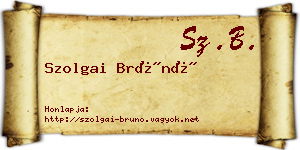 Szolgai Brúnó névjegykártya